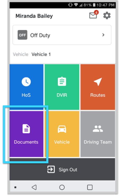 Submitting Document in Driver App – Samsara Support