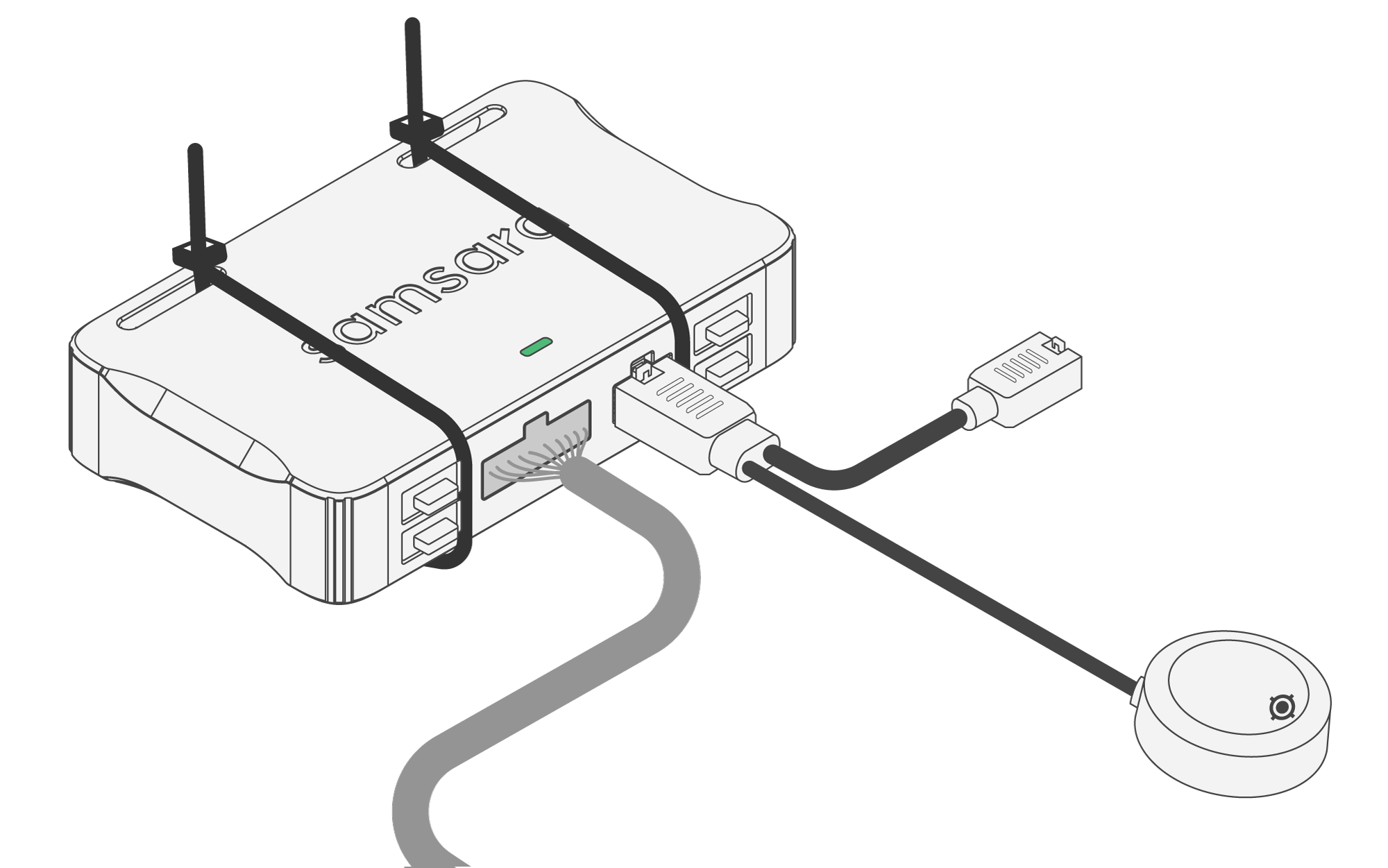 Fahrzeug-Gateway mit direkt angeschlossener Privatsphäretaste